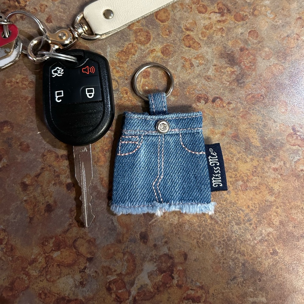 Miss Me mini skirt key chain